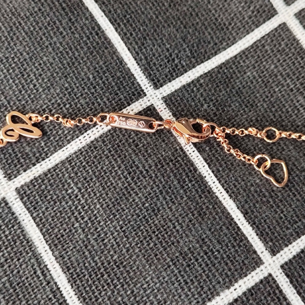 Chopard Rose Gold Heart Pendant Necklace with Pavé Border - Picture 7 of 7